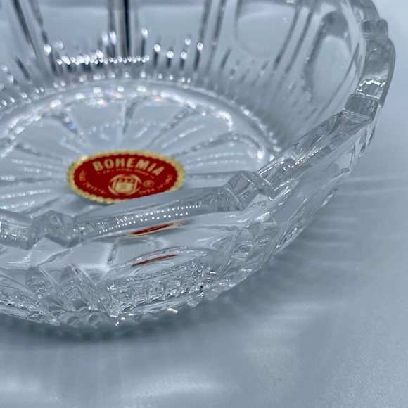 4 Bohemia Lead Crystal Czechoslovakia Cut Dishes - Picture 4 of 5